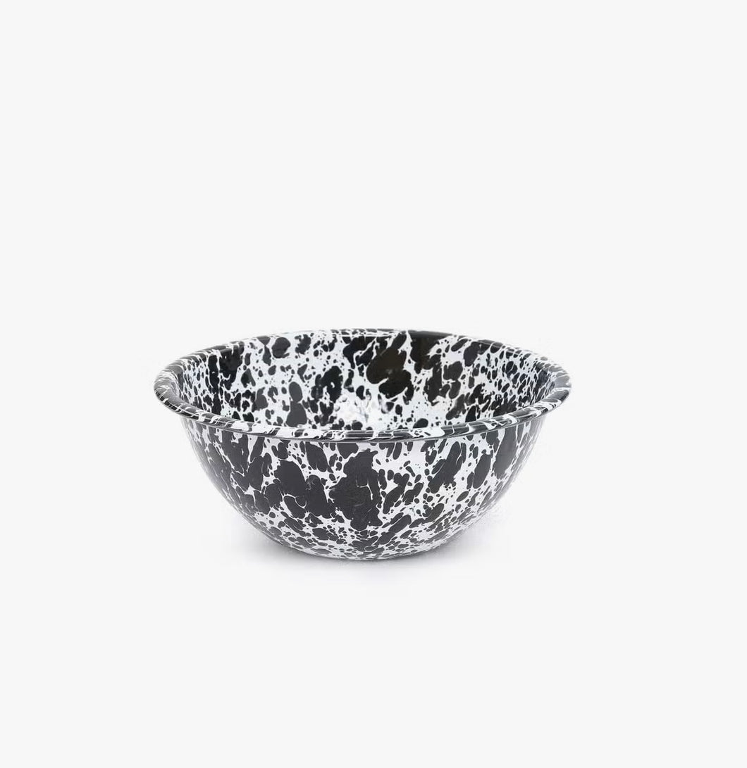 Small Enamel Ware Serving Bowl // 2 Colorways